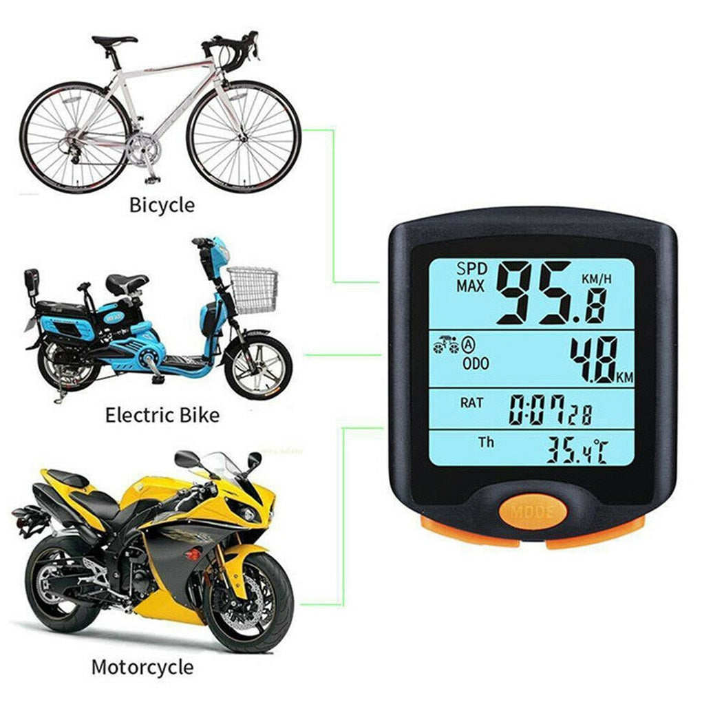 Waterproof Wired Speedometer Bicycle Computer