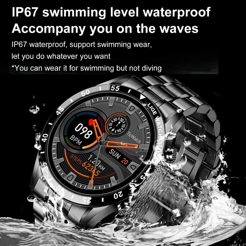 Men Luxury Waterproof Bluetooth Watch